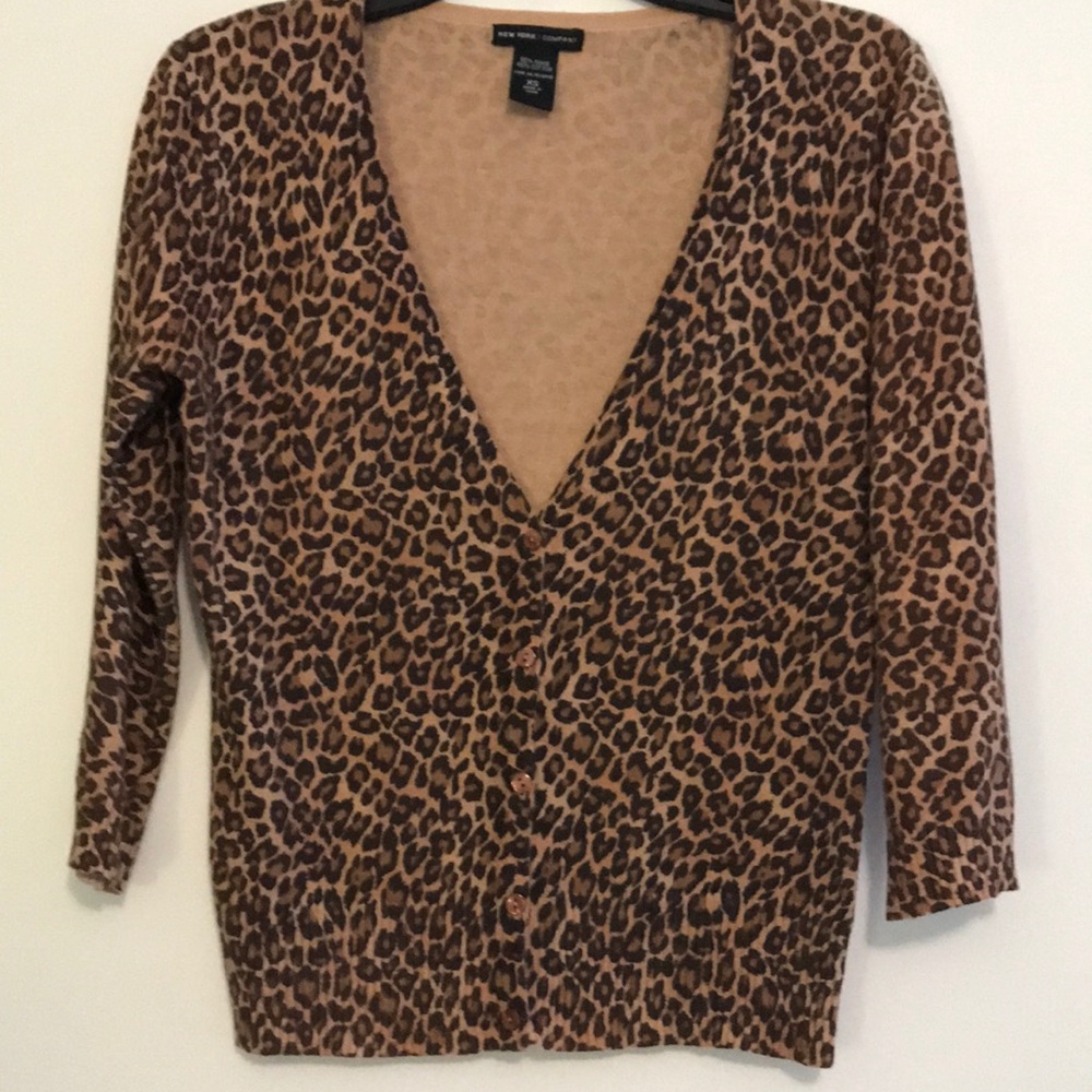 Leopard print cardigan